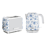 Laura Ashley 1.7L Jug Kettle and 2 Slice Toaster Combo China Rose
