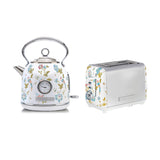 Laura Ashley 1.7L Kettle and 2 Slice Toaster Combo Elveden White