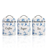 Laura Ashley China Rose Canister Set of 3 White