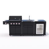 Coleman Revolution 4 Burner Kitchen with Sink and Fridge Module - Matt Black