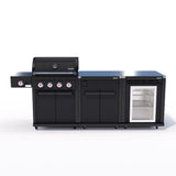 Coleman Revolution 4 Burner Kitchen with Storage (No Drawer) and Fridge Modules - Matt Black