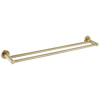 Ideal Double Towel Rail Brushed Gold