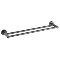 Ideal Double Towel Rail Brushed Gun Metal