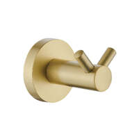 Ideal Double Robe Hook Brushed Gold