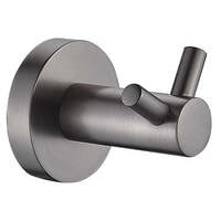 Ideal Double Robe Hook Brushed Gun Metal