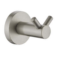 Ideal Double Robe Hook Brushed Nickel