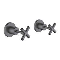 Cross Wall Top Assemblies Brushed Gun Metal