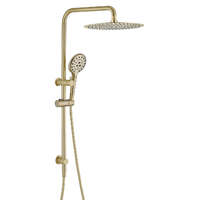 Ideal Shower System With Rail Brushed Gold