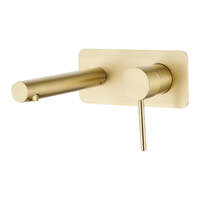 Ideal Wall Mixer With Outlet Brushed Gold