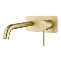 Ideal Wall Mixer With Outlet Brushed Gold