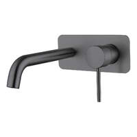 Ideal Wall Mixer With Outlet Brushed Gun Metal