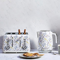 Laura Ashley 1.7L Jug Kettle and 4 Slice Toaster Combo Wild Meadow