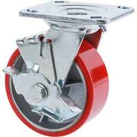 4" Heavy Duty Polyurethane Wheel Caster Swivel With Break