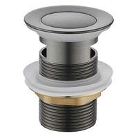 Push Plug Waste with Over Flow 32mm Brushed Gun Metal