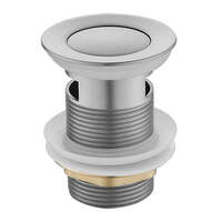 Push Plug Waste with Over Flow 32mm Brushed Nickel