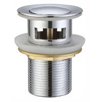 Push Plug Waste with Over Flow 32mm Chrome