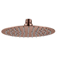 Stainless Steel Shower Head Round 200mm x 2mm Rose Gold