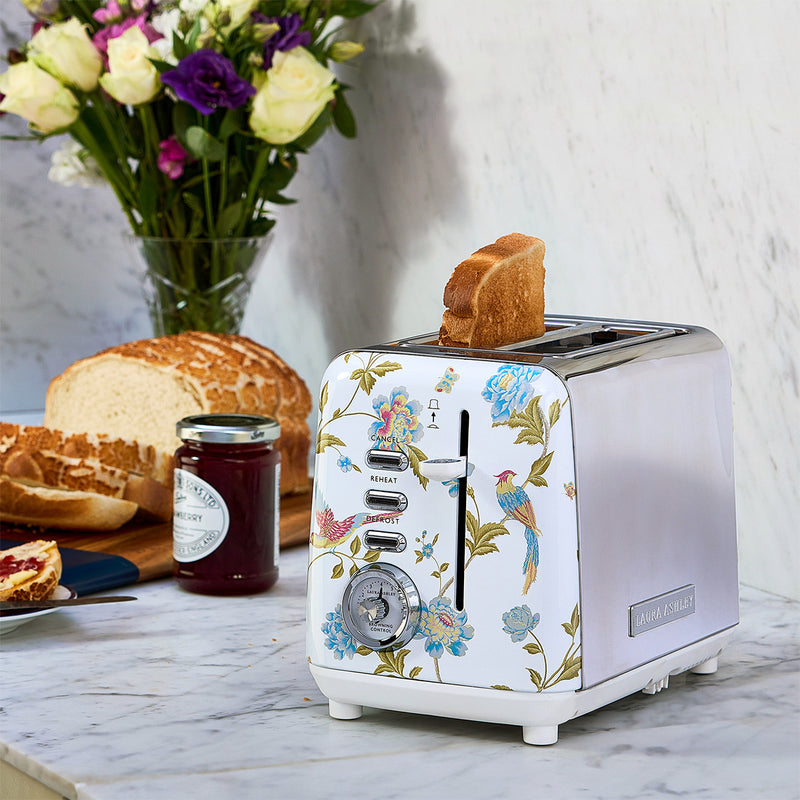 Laura Ashley Elveden 2 Slice Toaster White SBT582WS