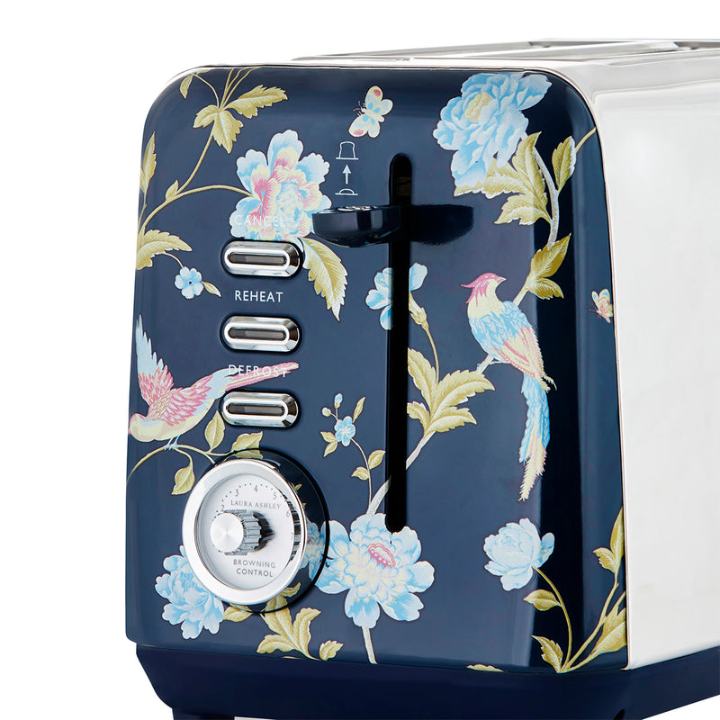Laura Ashley Elveden 2 Slice Toaster Navy Blue SBT582BS