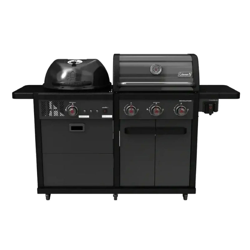 Coleman Revolution Dual Fuel Gas & Charcoal BBQ Black Matte