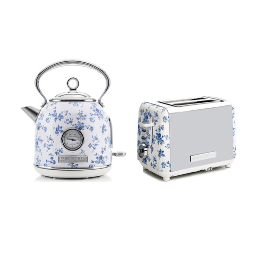 Laura Ashley China Rose 1.7L dome kettle and 2 slice toaster set