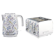 Laura Ashley 1.7L Jug Kettle and 4 Slice Toaster Combo Wild Meadow