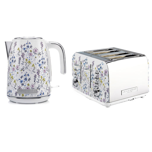 Laura Ashley 1.7L Jug Kettle and 4 Slice Toaster Combo Wild Meadow