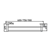 Ideal Double Towel Rail 600mm Chrome — image 2
