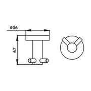 Ideal Double Robe Hook Chrome — image 2