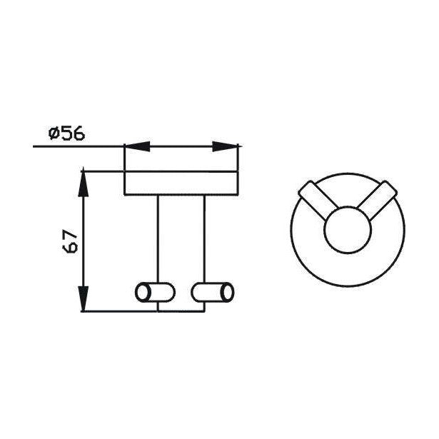Ideal Double Robe Hook Chrome — image 2