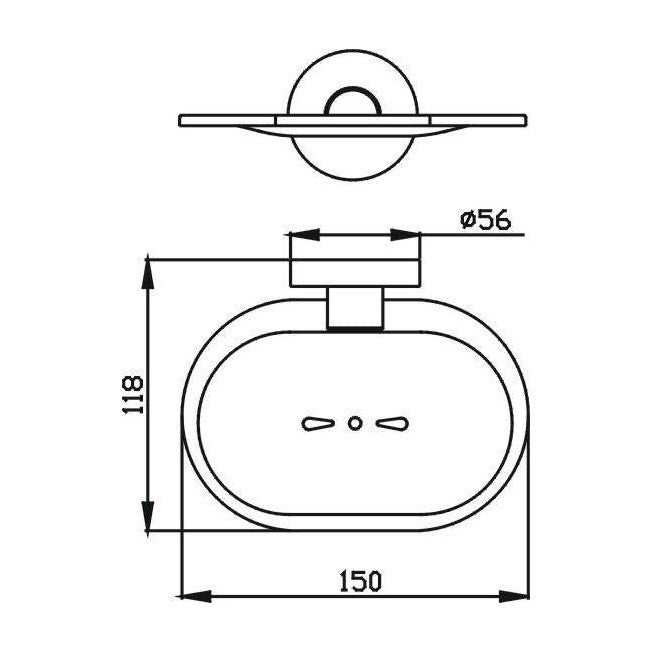 Ideal Soap Dish Brushed Gun Metal — image 2