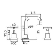 Cross Basin Set Chrome — image 2