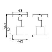 Cross Wall Top Assemblies Chrome — image 2