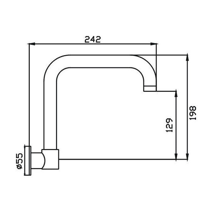 Ideal Swivel Wall Outlet Chrome — image 2