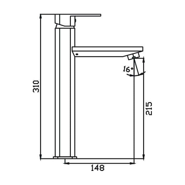 Elegant High Basin Mixer Black — image 2