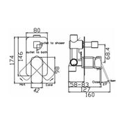 Elegant Wall Mixer With Diverter Chrome — image 2