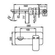 Elegant Wall Mixer With Outlet Chrome — image 2