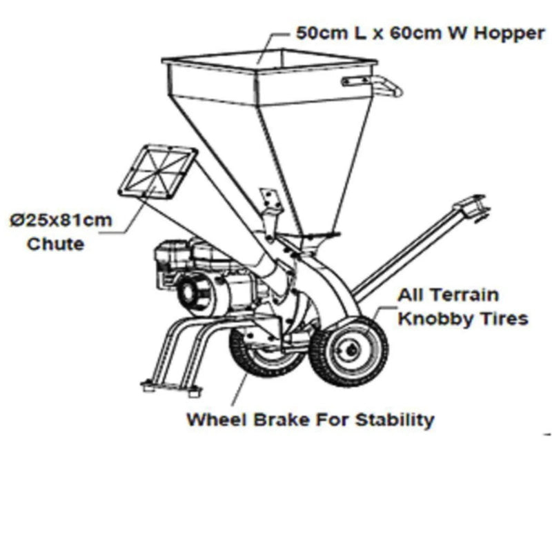 Millers Falls 6.5HP Tow Behind Chipper Shredder FI75SC — image 2