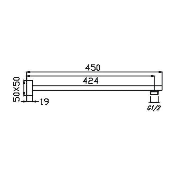 Eric Wall Shower Arm Chrome — image 2