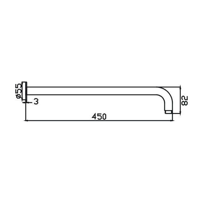 Chris Wall Shower Arm Chrome — image 2