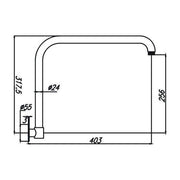Chris Shower Arm Chrome — image 2