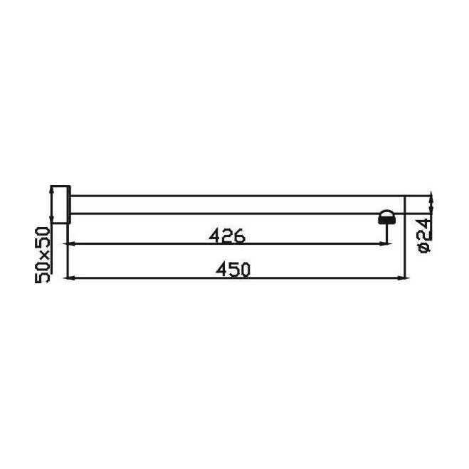 Limpid Wall Shower Arm Chrome — image 2