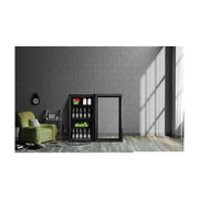 Heller 98L Black Beverage Cooler Glass Bar Fridge w/ Internal Fan HBC98F — image 2