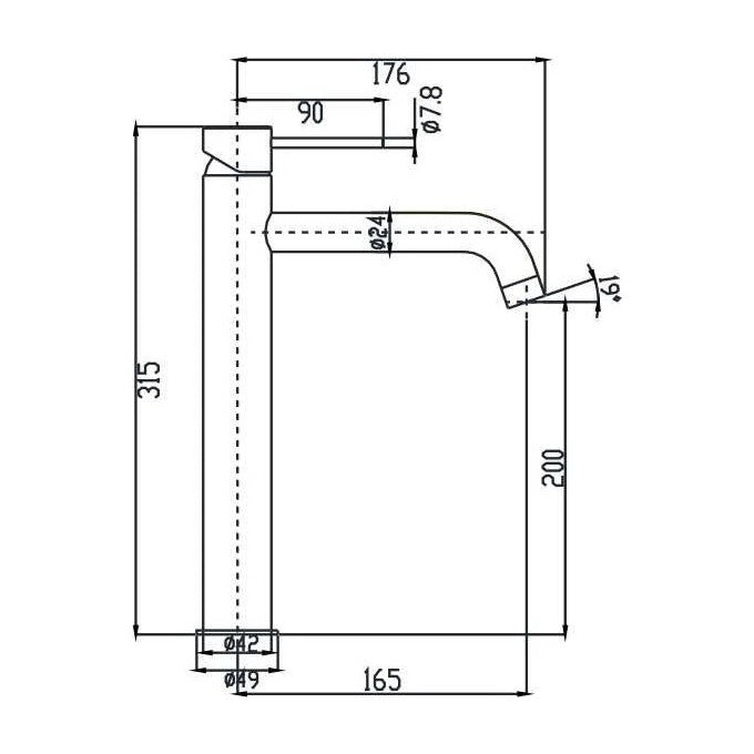 Ideal High Basin Mixer Chrome IDB11 — image 2