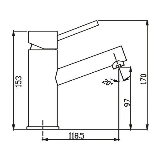 Ideal Basin Mixer Chrome IDB1 — image 2