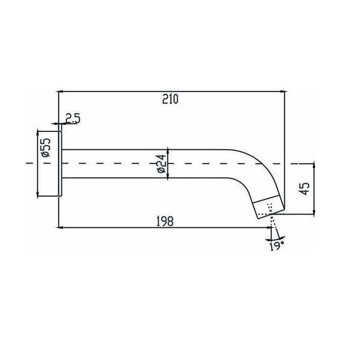 Ideal Bath Outlet 200mm Chrome — image 2