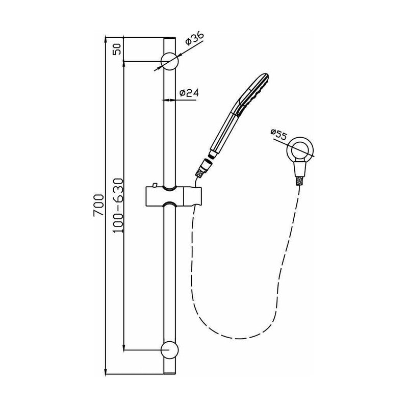 Ideal Hand Shower On Rail — image 2