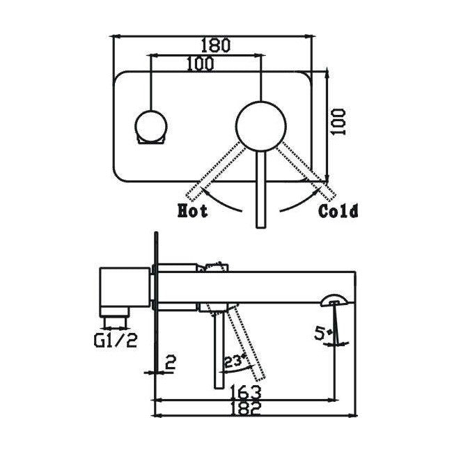 Ideal Wall Mixer With Outlet Rose Gold — image 2