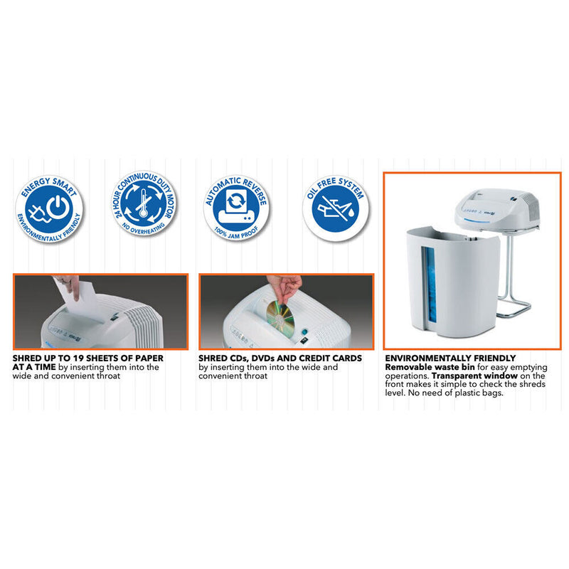 KOBRA +1 SS4 38.5L Paper Personal Small Office Shredder 17-19p - Strip Cut — image 2