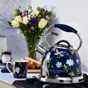 Laura Ashley Elveden Stove Top Kettle and 4 Slice Toaster Combo Blue & Silver — image 2